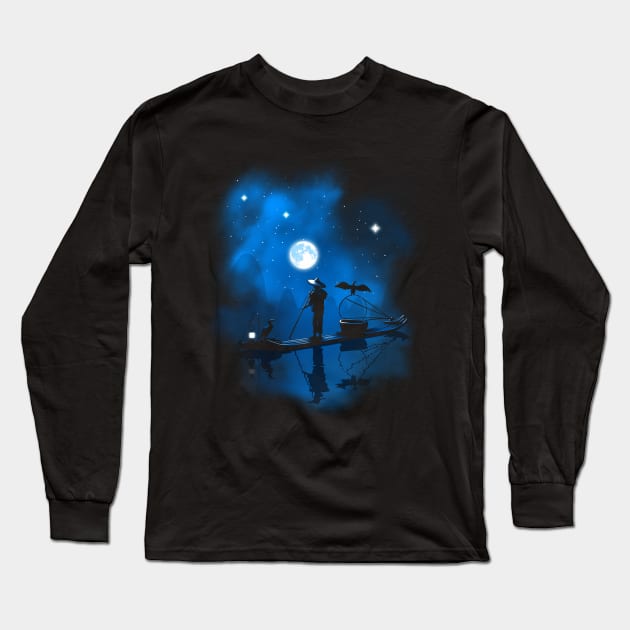 Fisherman boat in china Long Sleeve T-Shirt by albertocubatas